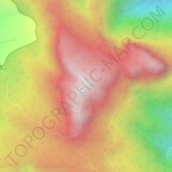 Knuckles topographic map, elevation, terrain