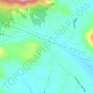 Nortonsville topographic map, elevation, terrain