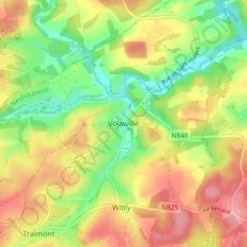 Volaiville topographic map, elevation, terrain
