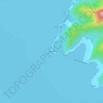 Taurere topographic map, elevation, terrain
