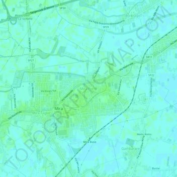 Mira Porte topographic map, elevation, terrain