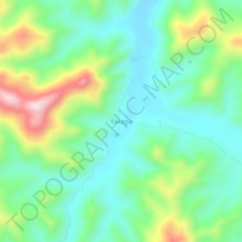 Yakepa topographic map, elevation, terrain