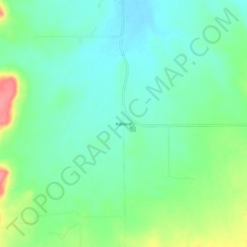 Admiral topographic map, elevation, terrain