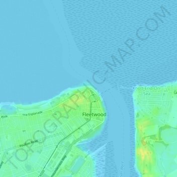 Beach Lighthouse topographic map, elevation, terrain