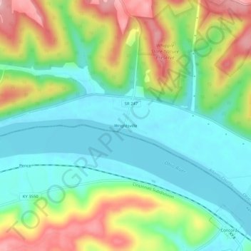 Wrightsville topographic map, elevation, terrain
