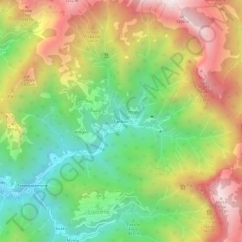 Cardoso topographic map, elevation, terrain