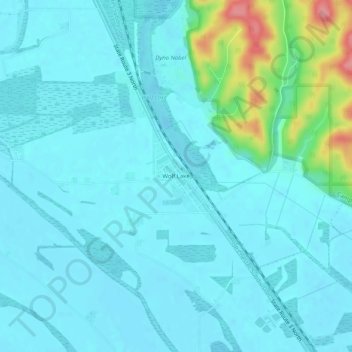 Wolf Lake topographic map, elevation, terrain