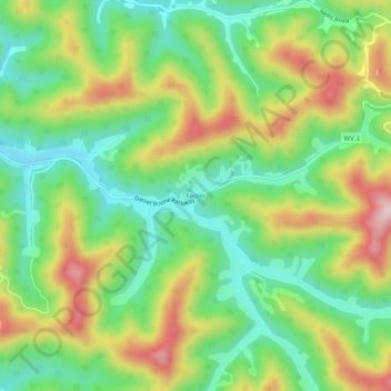 Foster topographic map, elevation, terrain