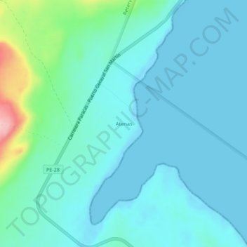 Atenas topographic map, elevation, terrain