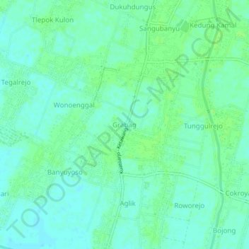 Grabag topographic map, elevation, terrain