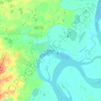 Bethel topographic map, elevation, terrain