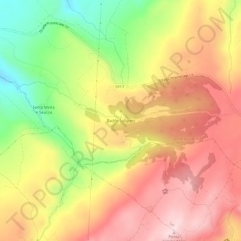 Badde Salighes topographic map, elevation, terrain