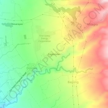 Paglocsoon topographic map, elevation, terrain