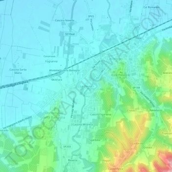 La Chiusa topographic map, elevation, terrain