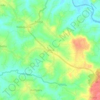 Shirva topographic map, elevation, terrain
