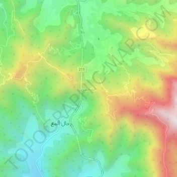 Ash Sha`bayn topographic map, elevation, terrain