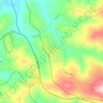 Sarra topographic map, elevation, terrain