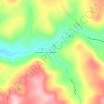 Treadwell topographic map, elevation, terrain