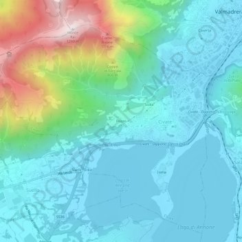 Pozzo topographic map, elevation, terrain