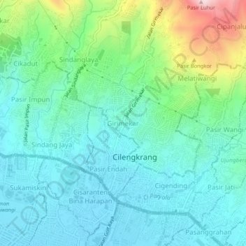 Girimekar topographic map, elevation, terrain