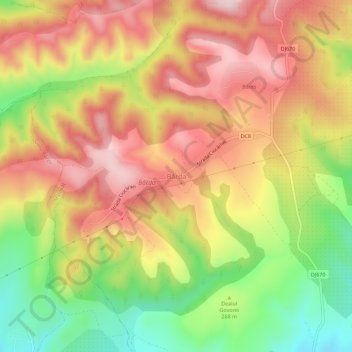 Bârda topographic map, elevation, terrain