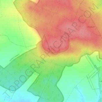 Domburg topographic map, elevation, terrain