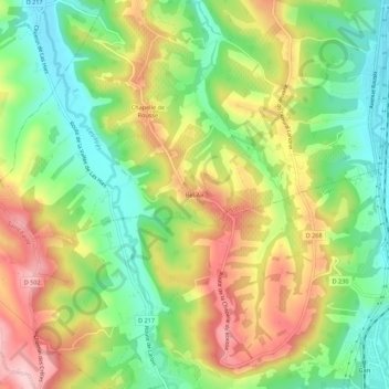Bel-Air topographic map, elevation, terrain
