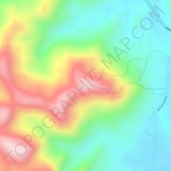 Sunrise viewpoint topographic map, elevation, terrain