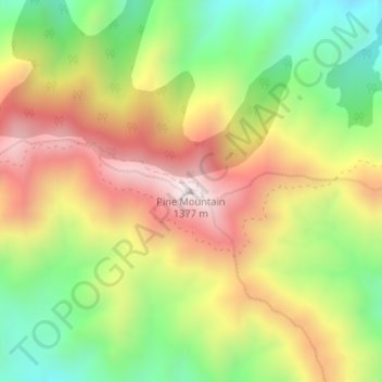 Pine Mountain topographic map, elevation, terrain