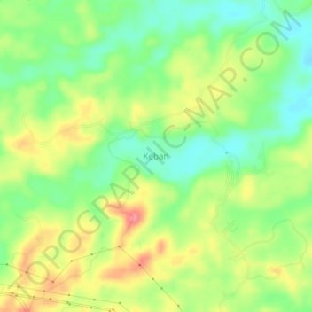 Keban topographic map, elevation, terrain