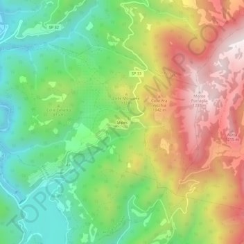 Stipes topographic map, elevation, terrain
