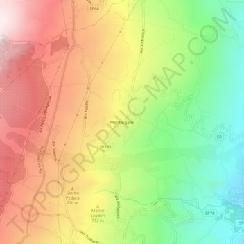 Montargano topographic map, elevation, terrain