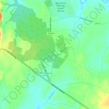 Lagrange topographic map, elevation, terrain