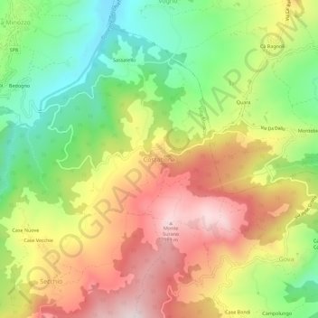 Costabona topographic map, elevation, terrain