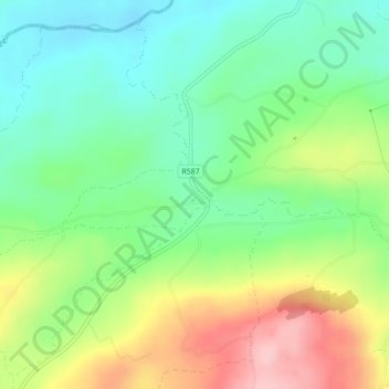 Kilmichael topographic map, elevation, terrain