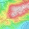 Mont Leuze topographic map, elevation, terrain