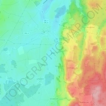 Weiler topographic map, elevation, terrain