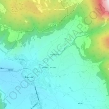 Fontevena topographic map, elevation, terrain