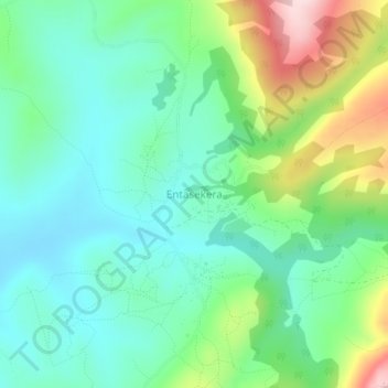 Entasekera topographic map, elevation, terrain