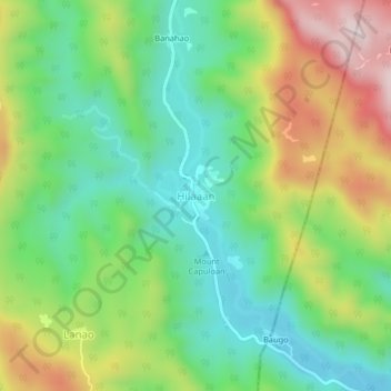 Hilaan topographic map, elevation, terrain