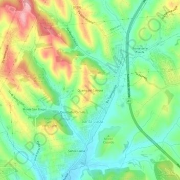 Quarto del Carnale topographic map, elevation, terrain