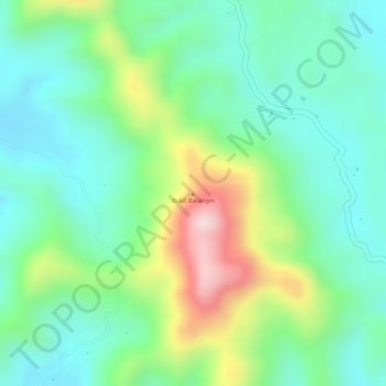 Bukit Barangin topographic map, elevation, terrain