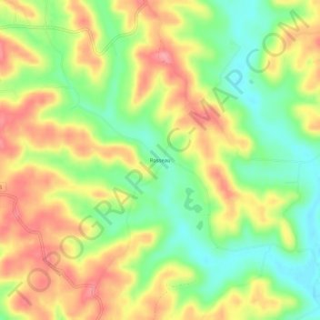 Rosseau topographic map, elevation, terrain