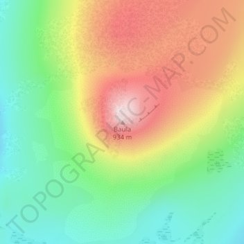 Baula topographic map, elevation, terrain