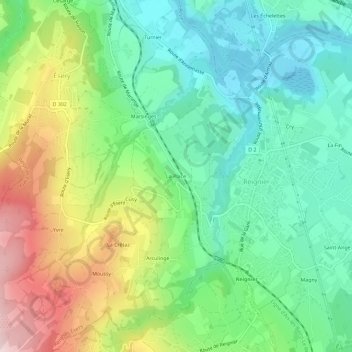 La Place topographic map, elevation, terrain
