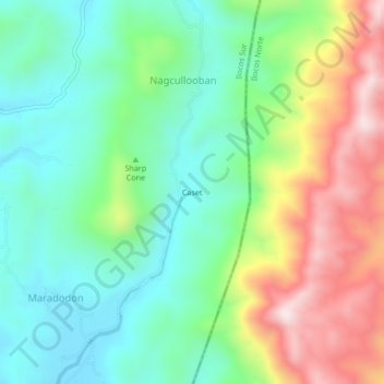 Caset topographic map, elevation, terrain