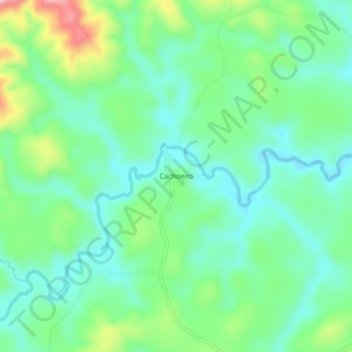 Cachoeiro topographic map, elevation, terrain