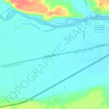 Nibbe topographic map, elevation, terrain