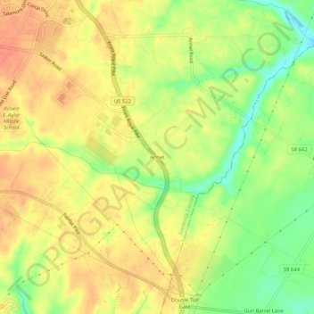 Armel topographic map, elevation, terrain