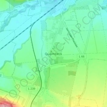 Quarmbeck topographic map, elevation, terrain